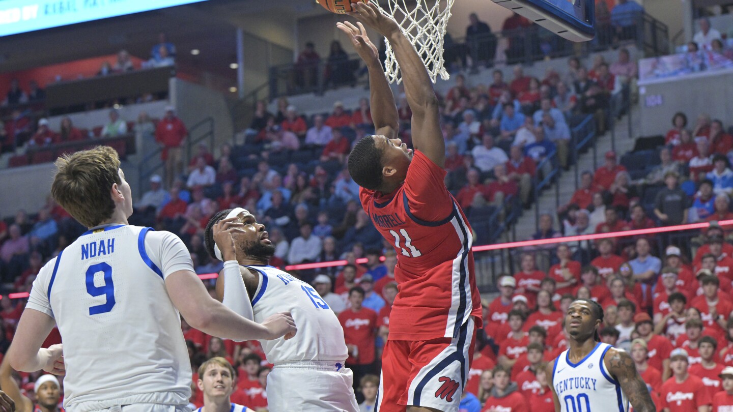 No. 25 Ole Miss defeats No. 14 Kentucky 98-84