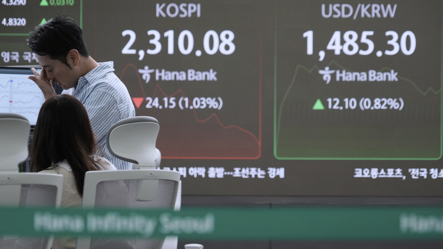 Asian shares deepen losses after another Wall St retreat as tariffs due to take effect