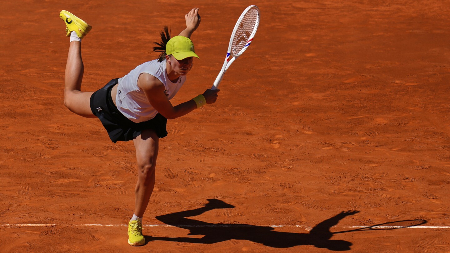 Swiatek defeats Eala, advances at Madrid Open