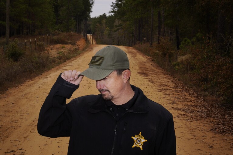 Worth County Sheriff's Lt. Adam Celinski stands for a portrait on Tuesday, Nov. 14, 2023, in Sylvester, Ga. (AP Photo/Brynn Anderson)
