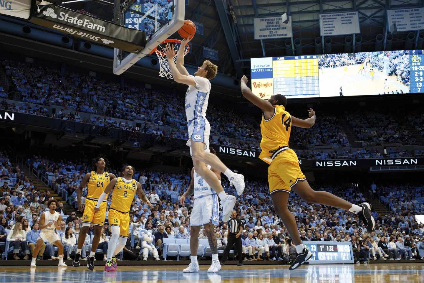 Cade Tyson scores 23 points as North Carolina routs La Salle 93-67