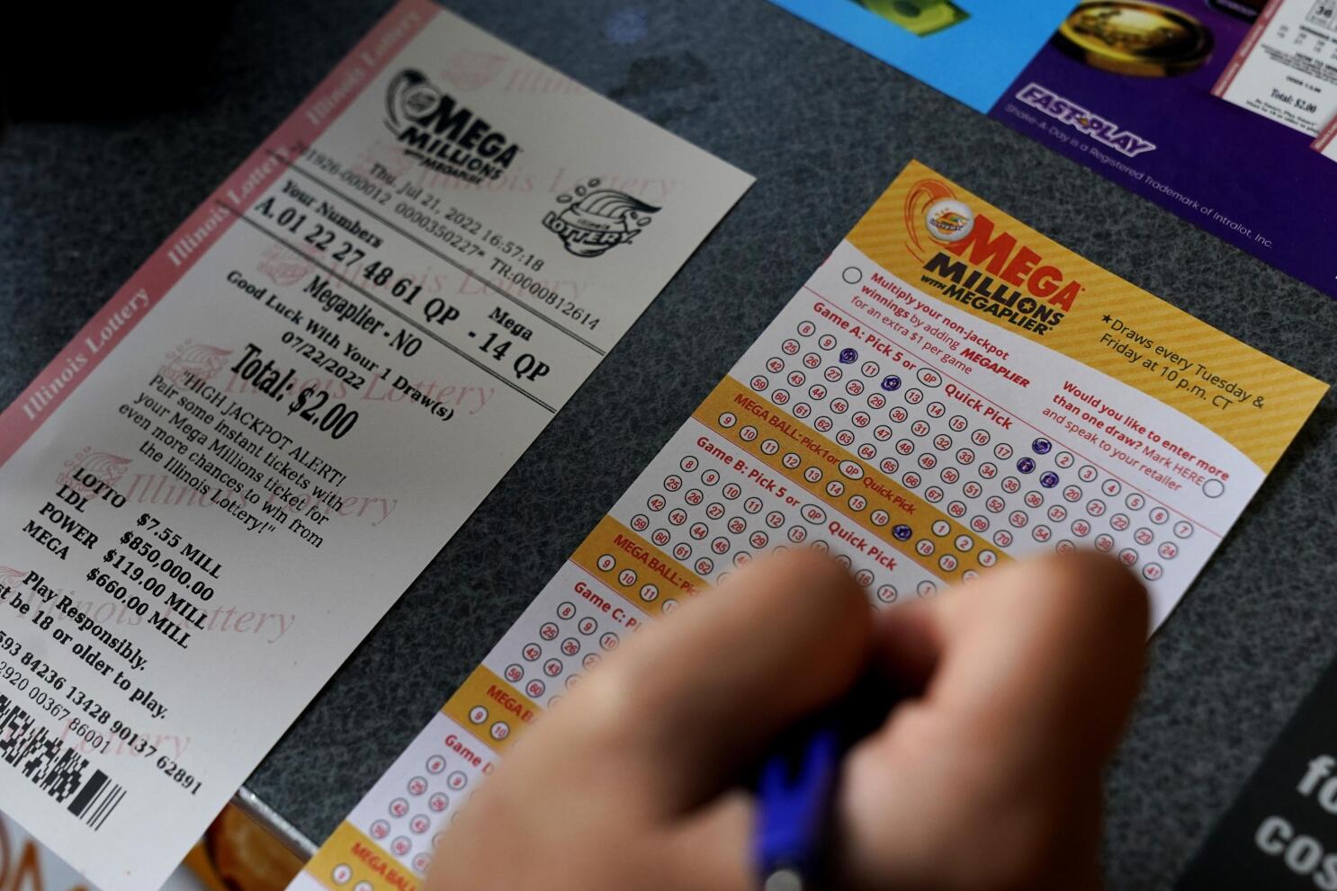 Mega Millions winning tickets sold in Illinois, Kansas and