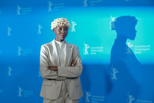The president of the International Jury Lupita Nyong'o poses for media during a photo-call at the opening day of International Film Festival, Berlinale, in Berlin, Thursday, Feb. 15, 2024. The 74th edition of the festival will run until Sunday, Feb. 25, 2024 at the German capital. (AP Photo/Ebrahim Noroozi)