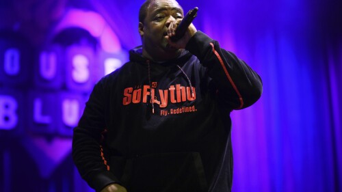 Big Pokey performs during the birthday celebration for Z-Ro at The House of Blues in Downtown Houston on Sunday, Jan. 19, 2020. Milton Powell, a Houston rapper who performed under the name Big Pokey and is credited with elevating the city's hip-hop scene, died Sunday, June 18, 2023, after collapsing during a show in Texas, according to a local justice of the peace. He was 48. (Jamaal Ellis/Houston Chronicle via AP)