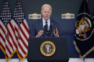 President Joe Biden speaks about the Chinese surveillance balloon and other unidentified objects shot down by the U.S. military, Thursday, Feb. 16, 2023, in Washington. (AP Photo/Evan Vucci)