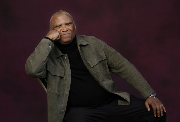 Reginald Hudlin, director of the film "Candy Cane Lane," poses for a portrait at the Four Seasons Hotel, Wednesday, Nov. 29, 2023, in Los Angeles. (AP Photo/Chris Pizzello)