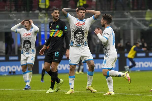 Dries Mertens and Victor Osimhen of SSC Napoli celebrate the 3-0