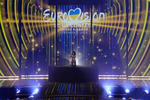 Loreen of Sweden performs after winning the Grand Final of the Eurovision Song Contest in Liverpool, England on May 13, 2023. (AP Photo/Martin Meissner, File)