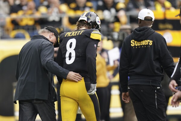 Steelers QB Kenny Pickett out indefinitely after undergoing surgery for a  high right ankle sprain | AP News