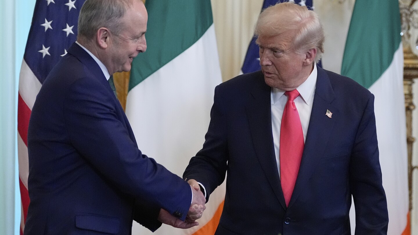 Trump says Ireland cheats the US as its leader joins him to celebrate St. Patrick's Day