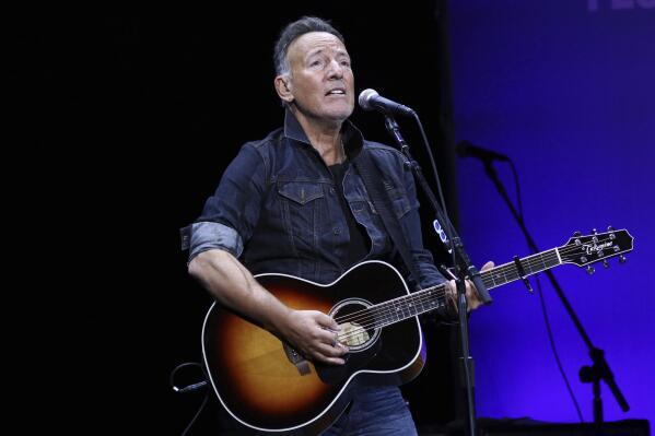 FILE - Bruce Springsteen performs at the 13th annual Stand Up For Heroes benefit concert in support of the Bob Woodruff Foundation in New York on Nov. 4, 2019.  Despite Springsteen's long-time aversion to having his concerts filmed — he says it was a superstition — a new DVD offers a relatively rare look at him and his E Street Band during a peak period in the late 1970s.  (Photo by Greg Allen/Invision/AP, File)