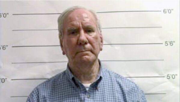 FILE - This Sept. 21, 2019, file booking image made from video and provided by the Orleans Parish Sheriff's Office in New Orleans, La., shows George F. Brignac. Brignac, a longtime schoolteacher and deacon who was removed from the ministry in 1988 after a 7-year-old boy accused him of fondling him at a Christmas party. (Orleans Parish Sheriff's Office via AP, File)