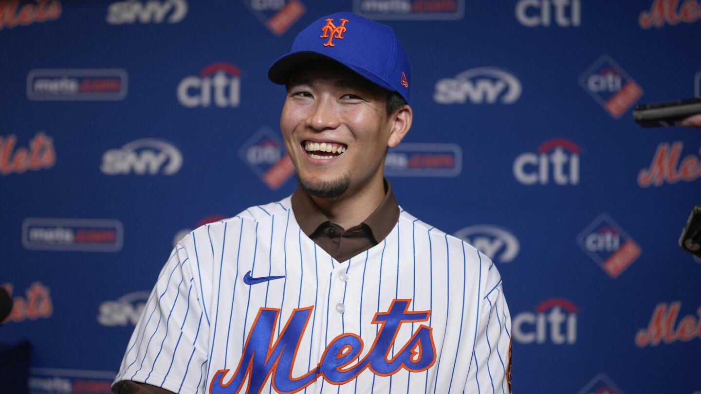 Kodai Senga of the New York Mets poses for a portrait during New