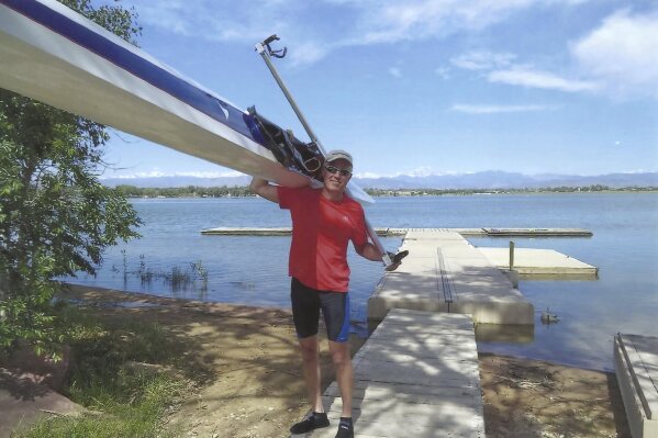 This photo provided by the Gorsuch family shows Judge Neil Gorsuch after rowing. (Louise Gorsuch/Gorsuch family via AP)