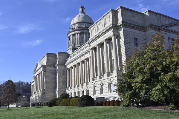 FILE - The Kentucky Capitol is seen, Jan. 14, 2020, in Frankfort, Ky. Supporters of letting Kentucky voters decide the outcome of a school choice constitutional amendment cleared a key hurdle Wednesday, March 13, 2024, when the state House gave its support, after a tense debate that could foreshadow a bruising campaign ahead if the proposal reaches the ballot. (AP Photo/Timothy D. Easley, File)