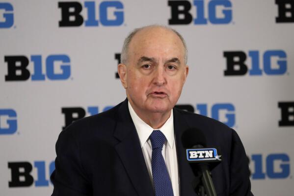 FILE - In this June 4, 2019, file photo, Indiana University president Michael A. McRobbie speaks during a news conference in Rosemont, Ill. Indiana University is giving students and employees an option to avoid providing proof of COVID-19 vaccinations, changing a policy that had drawn protests from many state officials. IU announced Tuesday, June 1, 2021, that students and employees would be able to attest to their vaccination without having to provide documentation of having received the shots as was required under the previous policy announced May 21.(AP Photo/Charles Rex Arbogast, File)