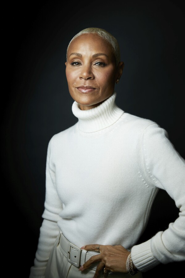 Jada Pinkett Smith poses for a portrait to promote her new memoir "Worthy" on Monday, Oct. 16, 2023, in New York. (Photo by Taylor Jewell/Invision/AP)