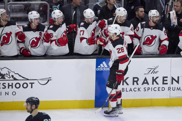 Burakovsky scores in OT to give Kraken 4-3 win over Devils