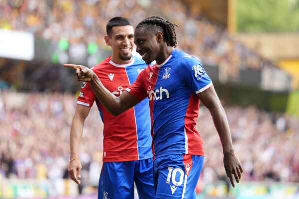 Olise stars again for Crystal Palace in win at Wolves in EPL