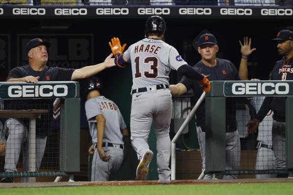 Eric Haase homers twice, Tigers beat Royals 10-2