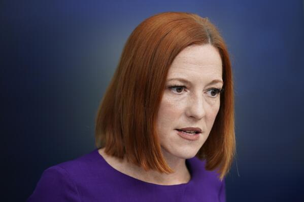 FILE - White House press secretary Jen Psaki speaks during a press briefing at the White House, Feb. 23, 2022, in Washington. Psaki, whose last day on the job is Friday, has answered reporters' questions nearly every weekday of the almost 500 days that Biden has been in office. That makes her a top White House communicator and perhaps the administration's most public face, behind only the president and Vice President Kamala Harris. Her departure could complicate how Biden's message gets out at a critical time for him, at least in the short term.   (AP Photo/Patrick Semansky, File)