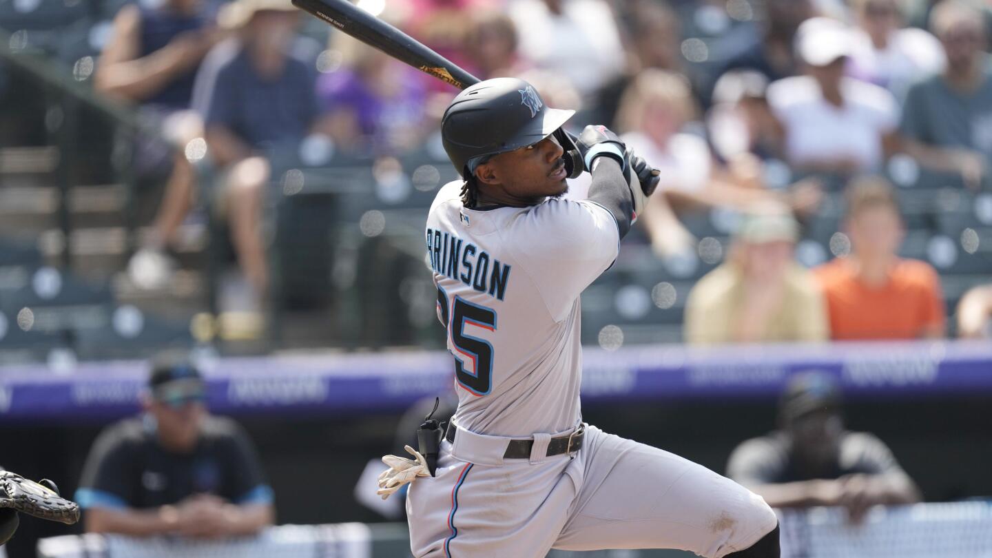 Racial slur directed at Marlins' Lewis Brinson by fan in Colorado