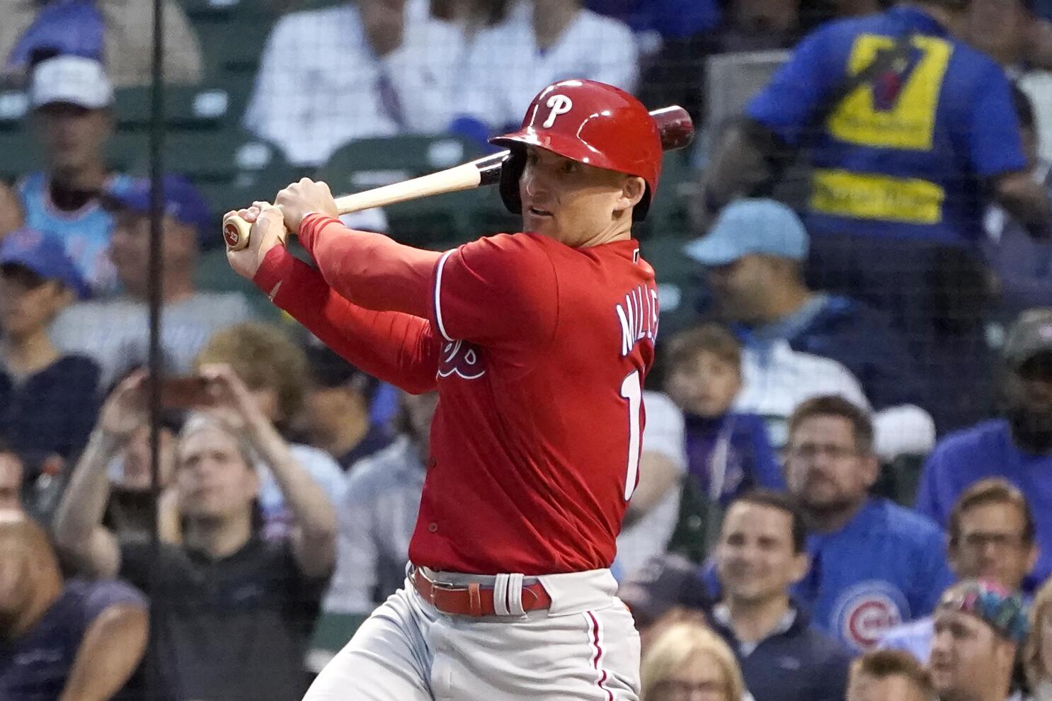 Chicago Cubs batter breaks down after his line drive strikes 4