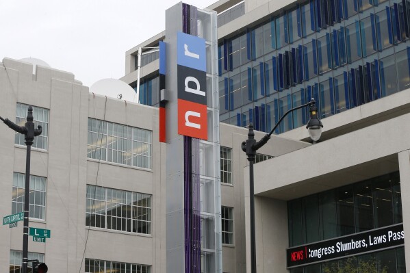 The headquarters for National Public Radio (NPR) stands on North Capitol Street, April 15, 2013, in Washington. (AP Photo/Charles Dharapak, File)