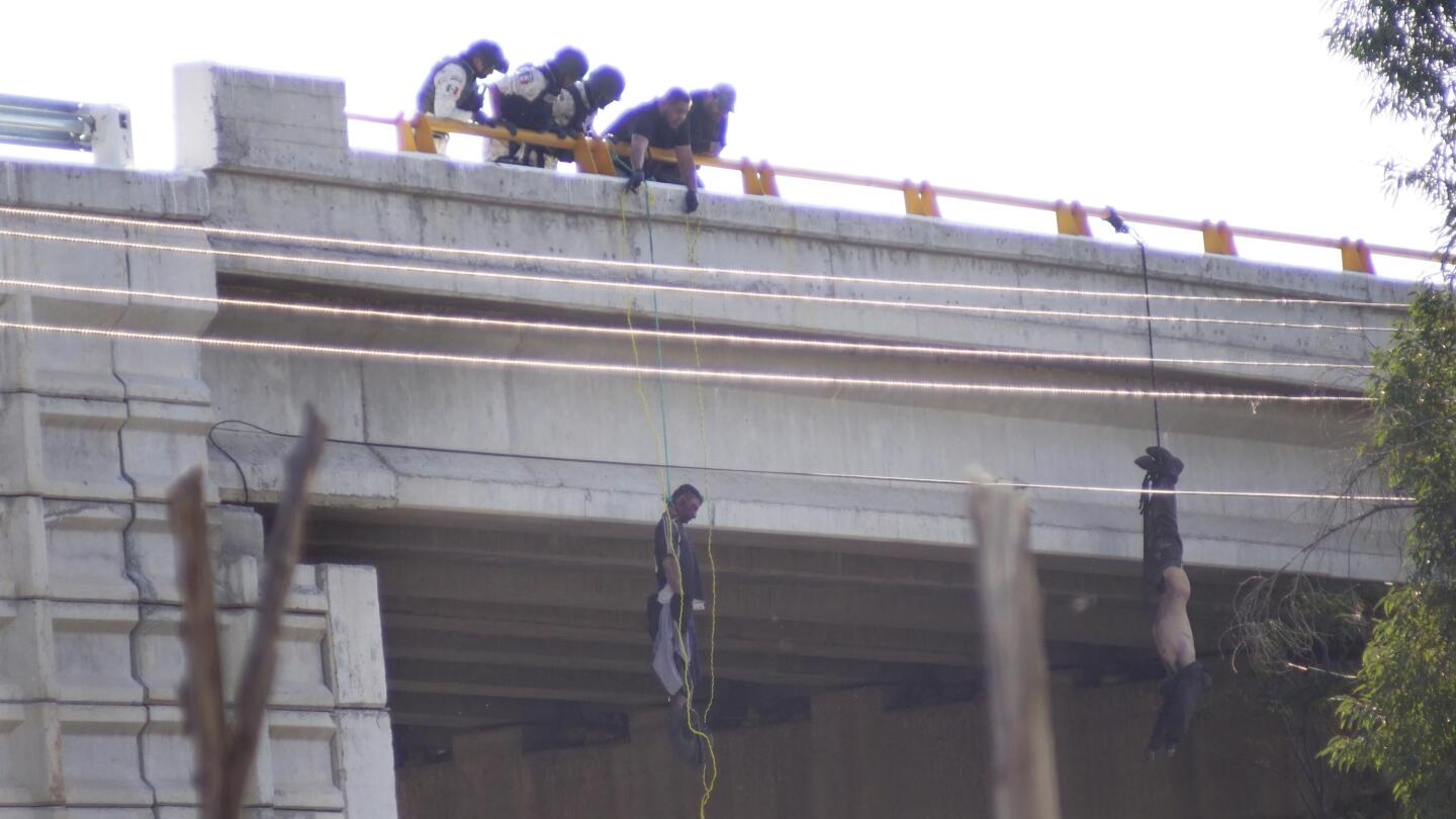 decapitation cartel bodies mexico 10 bodies, 9 hanging from overpass, found in central Mexico | AP News