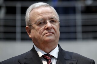 FILE - Martin Winterkorn, former CEO of the German car manufacturer 'Volkswagen', arrives for a questioning at an investigation committee of the German federal parliament in Berlin, Germany on Jan. 19, 2017. Former Volkswagen CEO Martin Winterkorn is set to go on trial in September on charges of fraud and market manipulation linked to the automaker's diesel emissions scandal, a German court said Friday, March 14, 2024. (AP Photo/Michael Sohn, File)