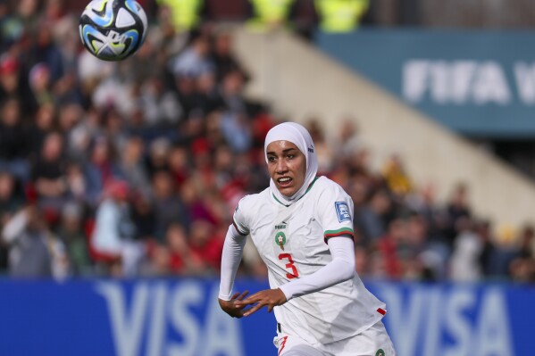 Morocco's Benzina becomes the first senior-level Women's World Cup player to compete in hijab | AP News