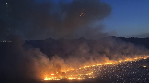 In this aerial image released by the Arizona Department of Forestry and Fire Management, smoke rises from a wildfire in the Scottsdale area of ​​Arizona, Tuesday, June 27, 2023. (Department of Forestry and Fire Management (Arizona wildfires via AP)
