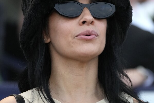 Singer Camila Cabello looks on before the start of the $3 million Pegasus APCup Invitational horse race, Saturday, Jan. 27, 2024, at Gulfstream Park in Hallandale Beach, Fla. (APPhoto/Wilfredo Lee)