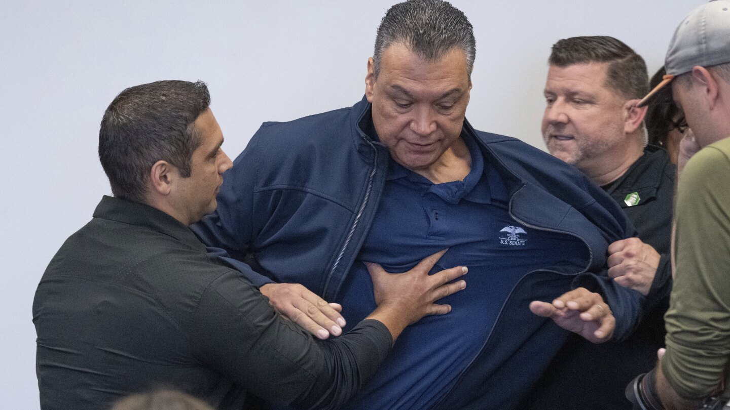 Sen. Padilla Forcibly Removed from Noem LA Press Briefing