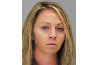 FILE - This October 2019 file booking photo provided by the Dallas County Sheriff's Department shows former Dallas Police Officer Amber Guyger. A Texas court is scheduled to hear arguments Tuesday, April 27, 2021, on overturning the conviction of Guyger, who was sentenced to prison for fatally shooting her neighbor in his home. An attorney for Guyger and prosecutors are set to clash before an appeals court over whether the evidence was sufficient to prove that her 2018 shooting of Botham Jean was murder. (Dallas County Sheriff's Department via AP, File)