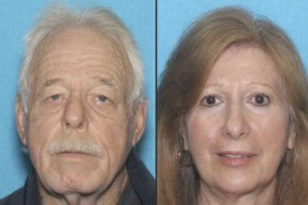 In this combination of undated photos provided by the Pennsylvania State Police, Richard Zajko, left, and his wife Rita Zajko, who police say were shot to death in their home in suburban Philadelphia on Dec. 31, 2022, are shown. (Pennsylvania State Police via AP)