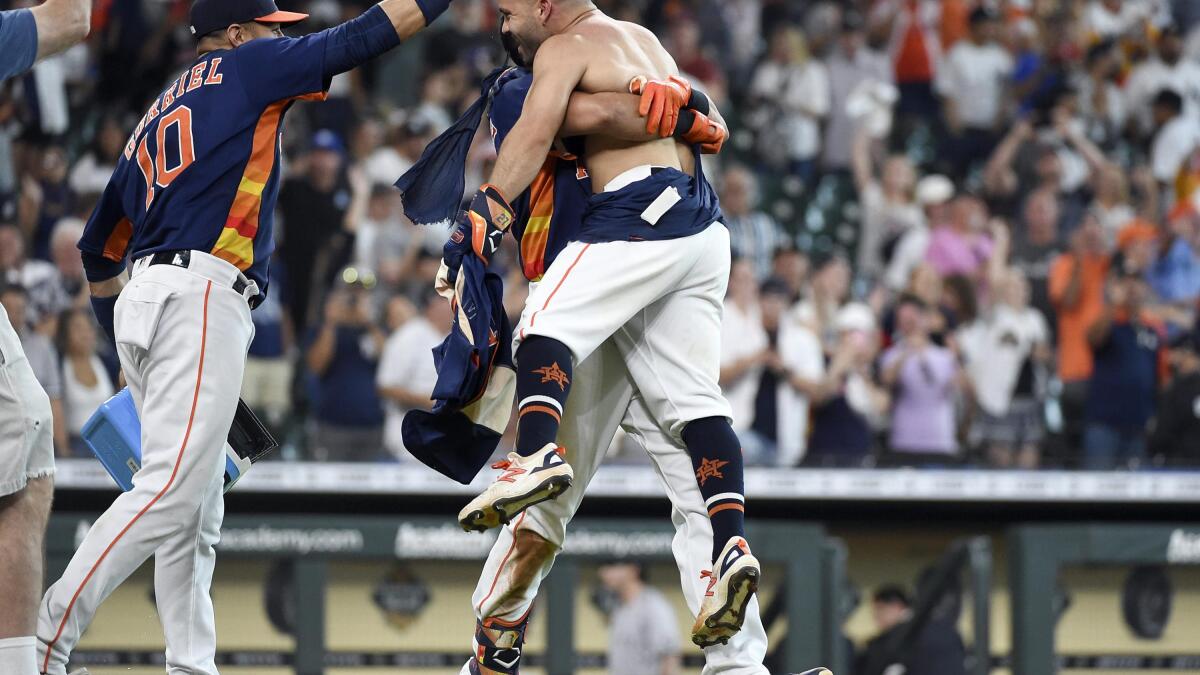 Jose Altuve walkoff homer: Watch Astros star send Houston to World