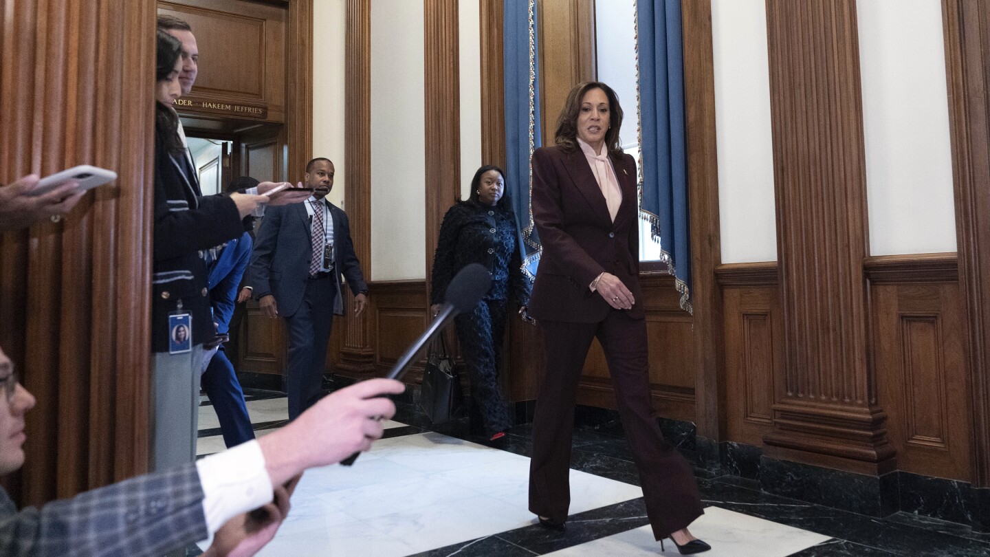 Harris will travel to Asia, Mideast and Europe during her final week in office