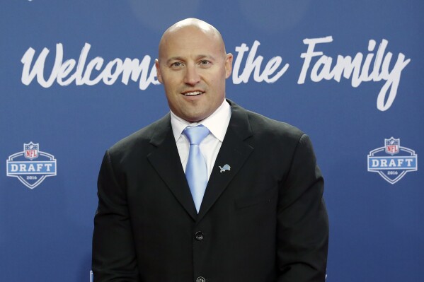 FILE - Mike Furrey poses upon arriving for the third round of the 2016 NFL football draft, Friday, April 29, 2016, in Chicago. South Carolina has hired former NFL player and assistant coach Mike Furrey as its wide receivers coach, the third person to hold that position since the season ended. On Thursday, Feb. 29, 2024, South Carolina's board of trustees approved a two-year contract that will pay Furrey $425,000 a season.(APPhoto/Nam Y. Huh, FIle)