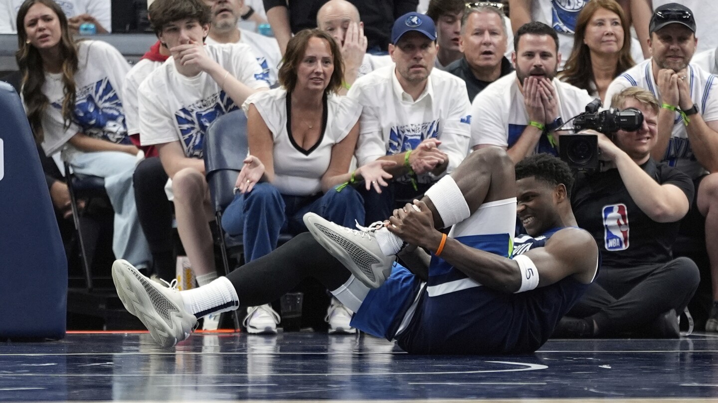 Timberwolves' Anthony Edwards Exits Game 2 with Ankle Injury vs Warriors