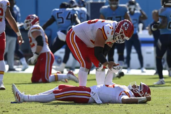 Chiefs losing at half 14-3, turnovers causing frustration for