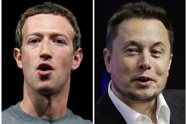 
              This combo of file images shows Facebook CEO Mark Zuckerberg, left, and Tesla and SpaceX CEO Elon Musk. An online smackdown between tech titans Zuckerberg and Musk over the possible threat of artificial intelligence underlines how little most people know about the rapidly advancing technology. (AP Photo/Manu Fernandez, Stephan Savoia)
            