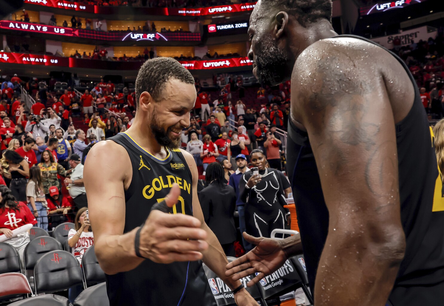 Draymond Green's vow to keep his cool helps Warriors advance to face Timberwolves in West semis