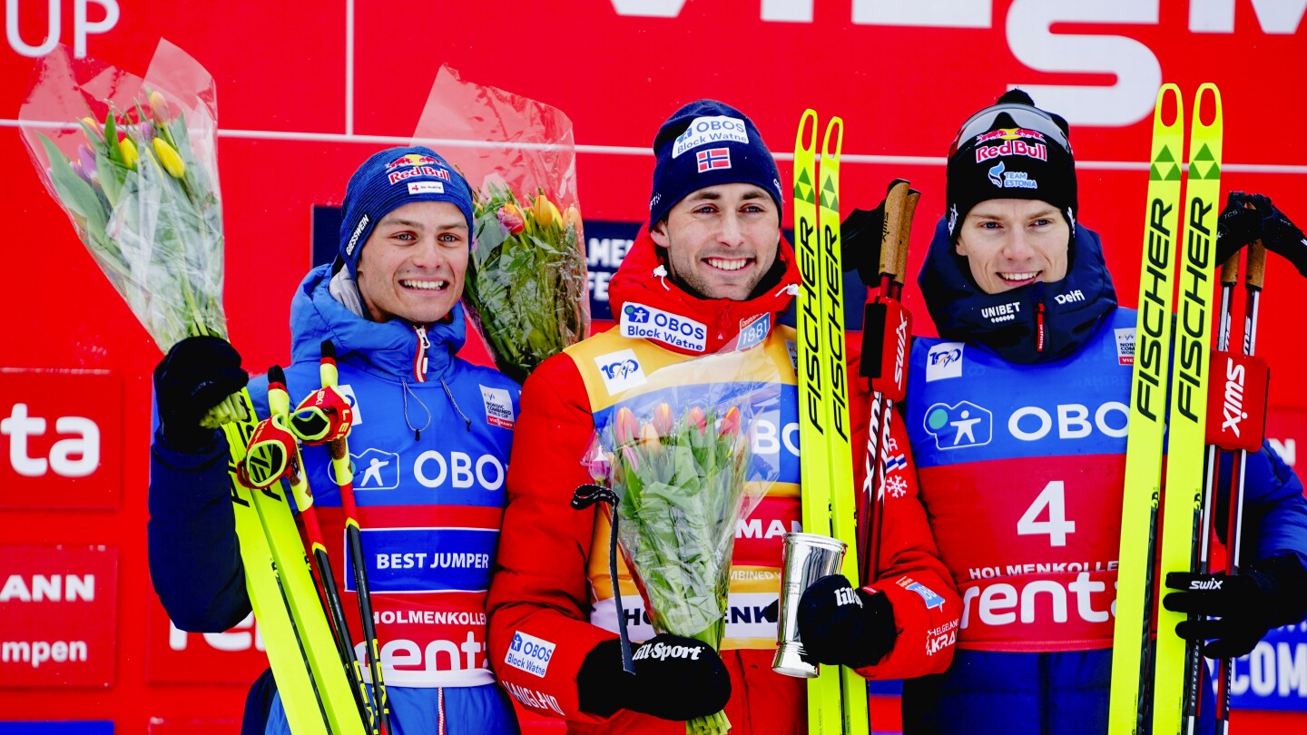 Звездата на северната комбинация Ярл Магнус Рибер се издига и кара ски към финала в рекордния сезон