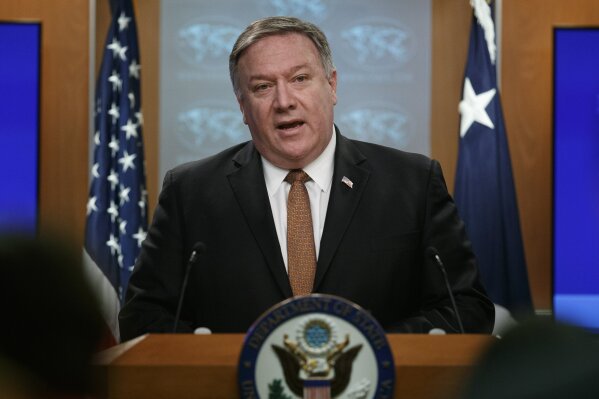 
              Secretary of State Mike Pompeo speaks during a news conference at the State Department, Friday, March 15, 2019 in Washington. (AP Photo/Carolyn Kaster)
            