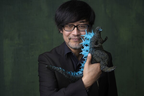 Takashi Yamazaki poses for a portrait during the 96th Academy Awards Oscar nominees luncheon on Monday, Feb. 12, 2024, at the Beverly Hilton Hotel in Beverly Hills, Calif. (AP Photo/Chris Pizzello)