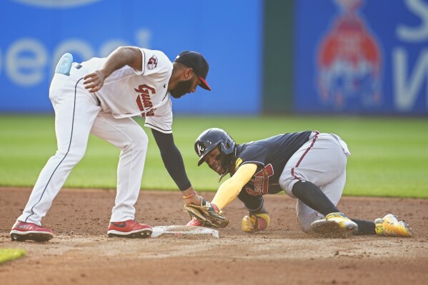 Atlanta Braves Ronald Acuña Jr. and Ozzie Albies 2024 for the A