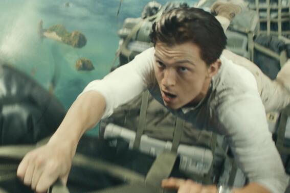 Tom Holland appears in a scene from "Unchartered." (Clay Enos/Columbia Pictures-Sony Pictures via AP)