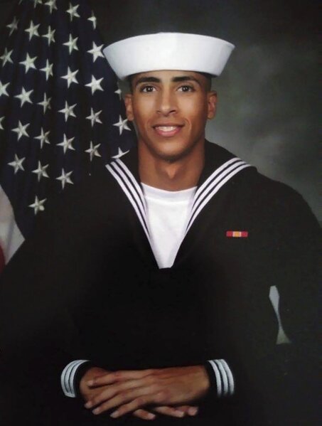 This undated photo provided by the U.S. Navy shows Airman Mohammed Sameh Haitham, from St. Petersburg, Fla. One of the victims of the shooting Friday, Dec. 6, 2019, at Naval Air Station Pensacola, Fla., has been identified as Haitham, 19, who joined the Navy after graduating from high school last year, according to the Tampa Bay Times. (U.S. Navy via AP)