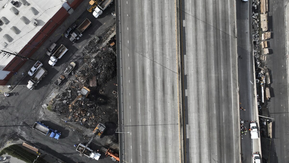 I-10: Los Angeles freeway will take weeks to repair, Newsom says